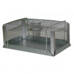 galvanised rectangular mesh box trap with funnel shaped entry